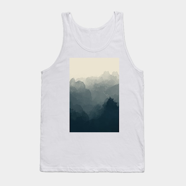 Lost Woods Watercolor Tank Top by MadCanvas